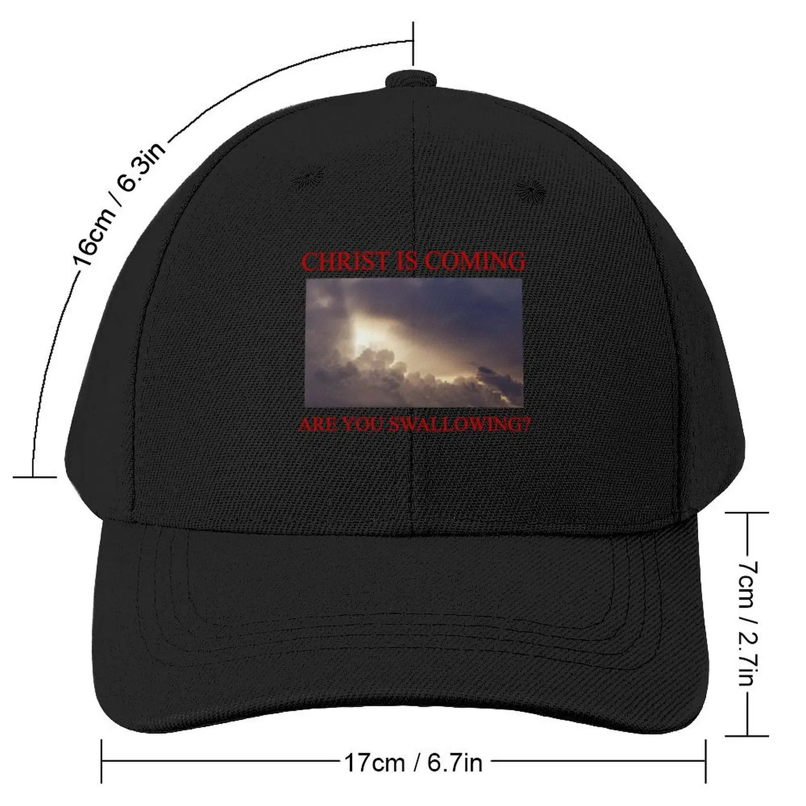 Christ is coming. Are you swallowing? Baseball Cap funny hat Sun Hat For Children fishing hat Designer Hats For Men Women's