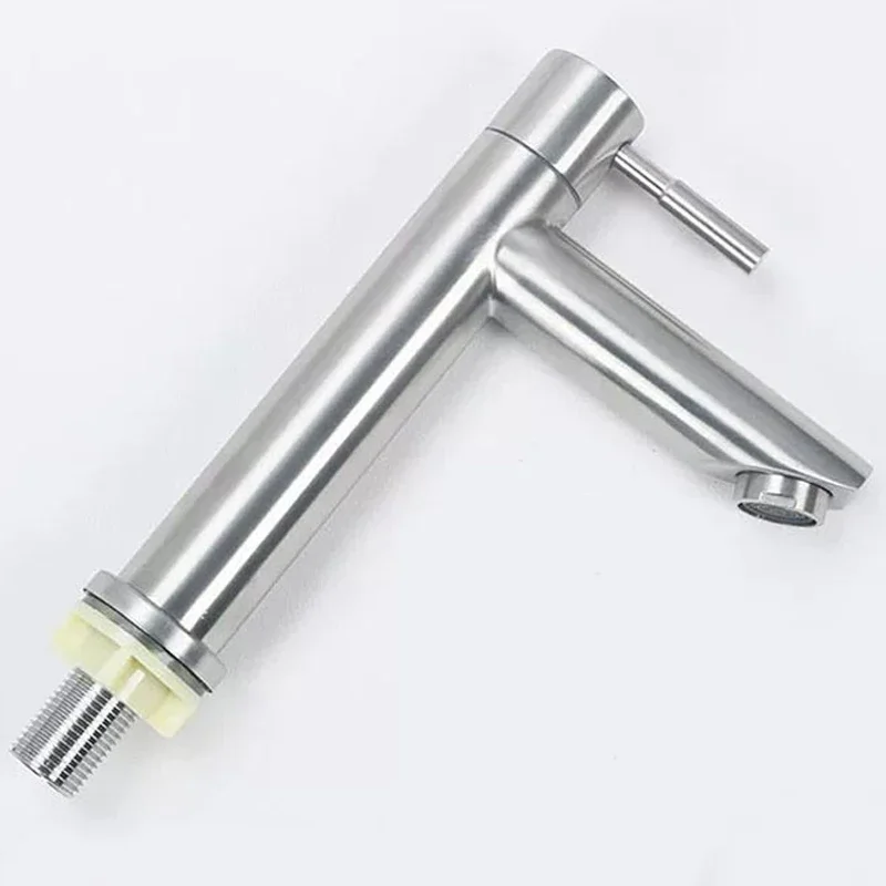 

Basin Faucet 1/2Inch 304 Stainless Steel Single Cold Water Tap Mounted Basin Sink Faucet