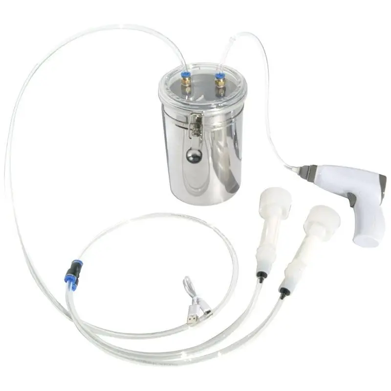 N85R-Effort-Saving 2L Electric Sheep Milking Machine Kit Portable Milker With Double Head Transparent Lid For Farm Use