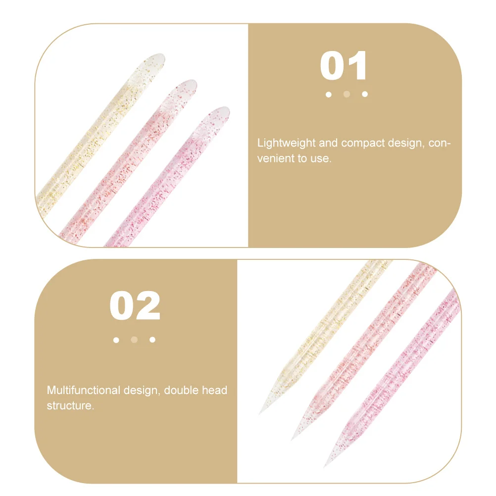 300Pcs Maniküre Punktierung Stifte Dual Headed Dead Skin Pusher Nail art DIY Werkzeuge für Salon Heimgebrauch Maniküre Stift Nagel DIY Stift