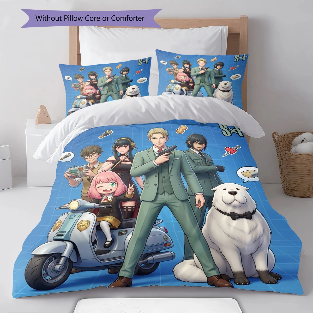SPY FAMILY Soft Cozy Duvet Cover, Kids Bedding Gift Set, Extra Large  Different Sizes -HE124
