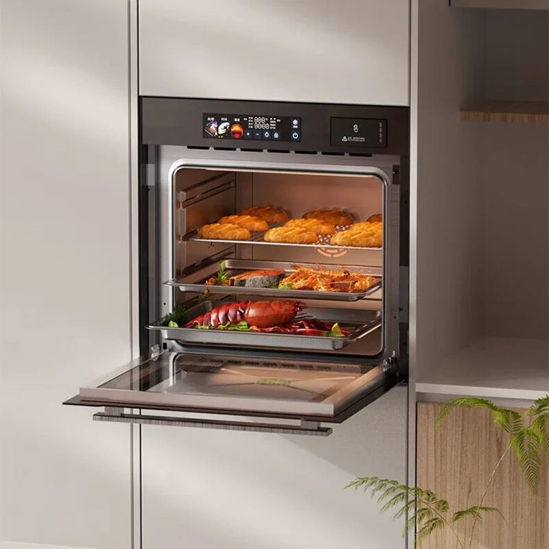 80L Electric Steam Oven, Built-in Design, Large-Capacity Home Steam Oven, Color Touchscreen, 304 Stainless Steel (Customized)