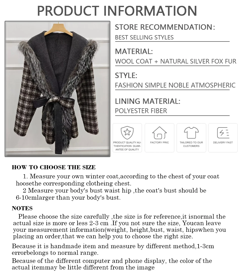 جديد معطف من قماش الكشمير مع حقيقية الثعلب الفراء طوق الأصفاد المرأة جواكت شتوية ريال فوكس الفراء معاطف فاخرة الصوف يمزج معاطف ﻿