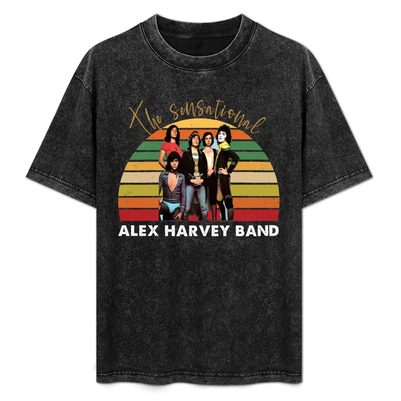 

The sensational Alex Harvey band Retro T-Shirt Basic Casual Wear Short Sleeve Top