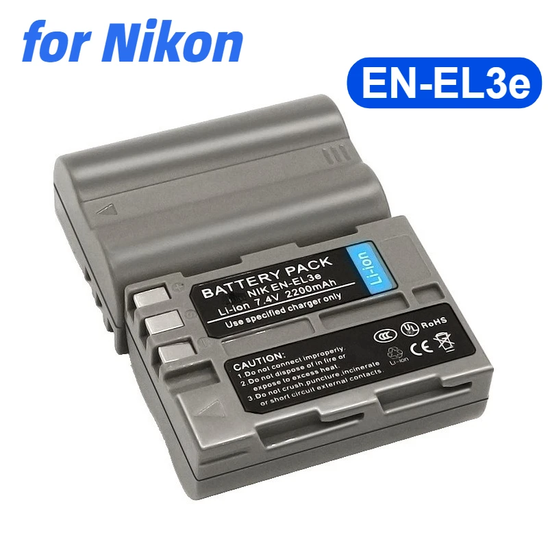 

EN-EL3e EL3e EL3 EL3a 7.4V 2200mAh Camera Battery for Nikon EN EL3e, EL3, EL3a, Compatible with Nikon D700, D300s, D300