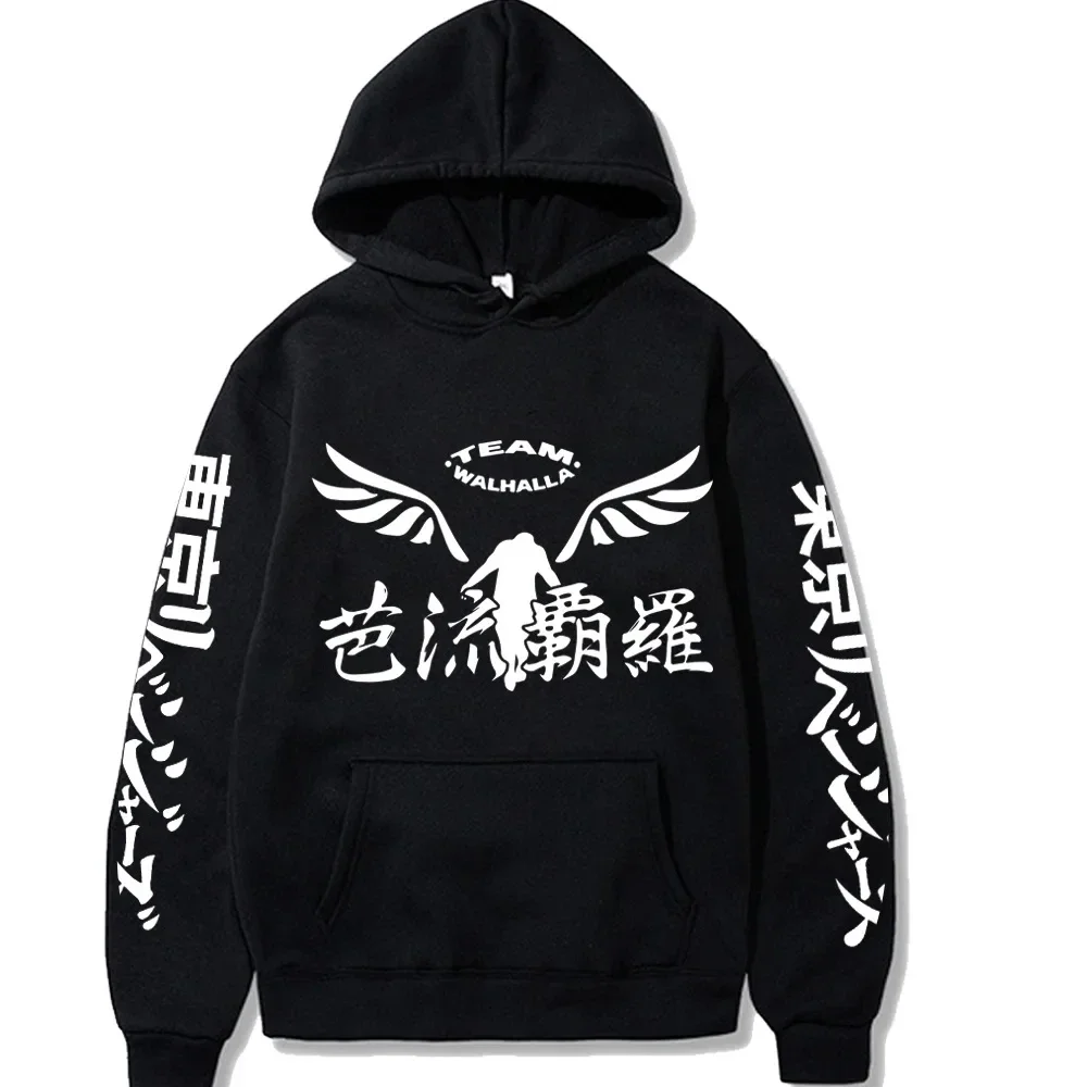 Anime Gambar Valhalla Logo Printed Pullover Unisex Fashion Cosplay Sportswear Casual Streetwear New Tokyo Revengers Anime Hoodie