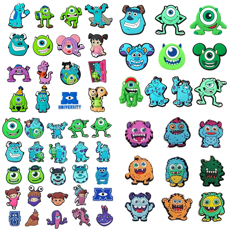 

Набор из 9-25 шт. декоративных шармов для обуви Disney Monsters University (Джеймс П. Майк), оптом, из ПВХ, съемные, водонепроницаемые, рождественский подарок