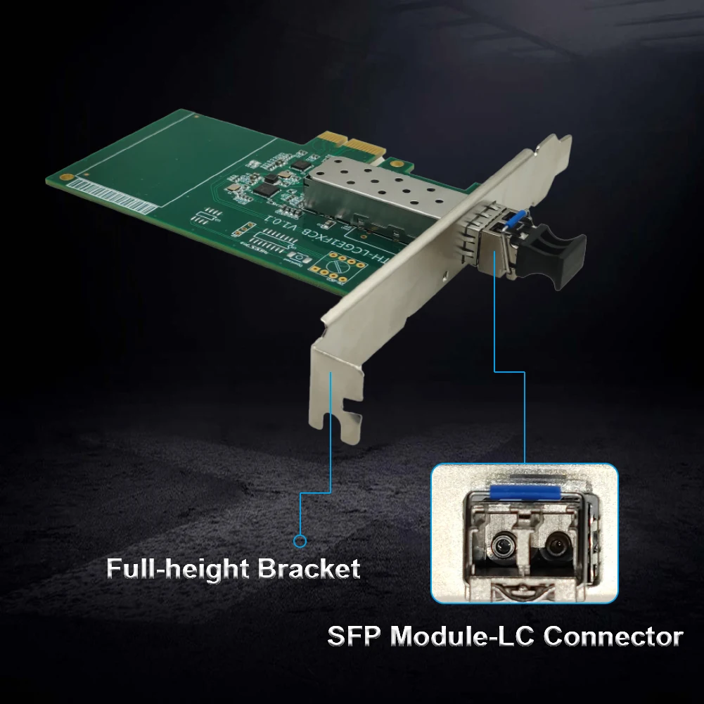 1000M PCI-E Fiber optical Lan Card with SFP slot