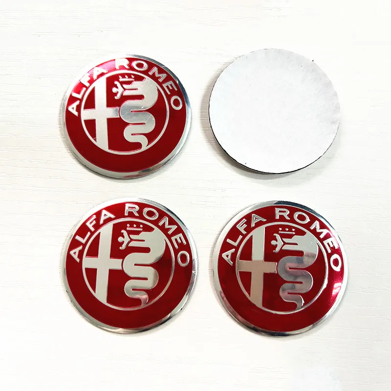 4pcs 65mm 56mm 60mm For Alfa Romeo 147 156 159 Car emblem Wheel hub Center Cap Badge covers sticker Decals Styling accessories view 5