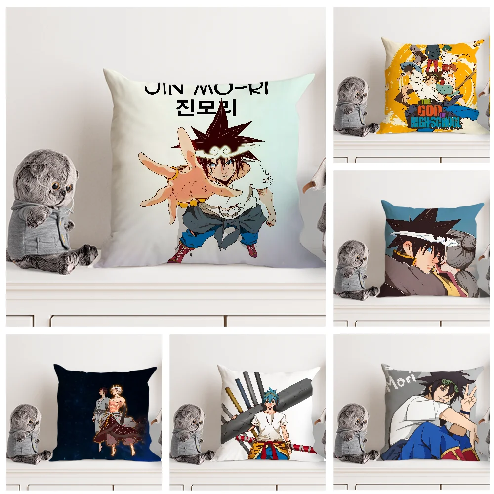 Anime The God of High School Pillow Case Double Sided Printed Cushion Cover Soft Short Plush Sofa Decorative Home Decoration