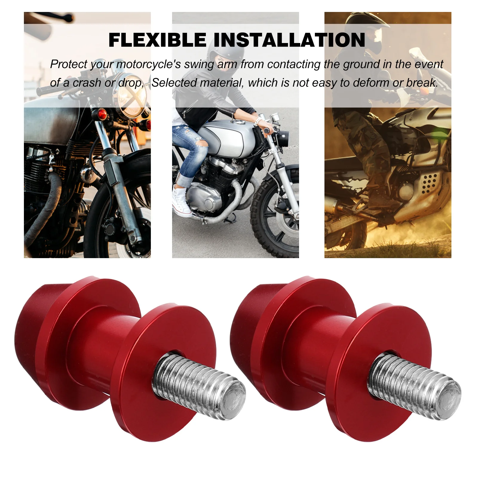 

2Pcs 8mm Diameter Cnc Motorcycle Rear Lift Screws Aluminum Swing Arm Spool Screw Accessories for Racing Motorcycles