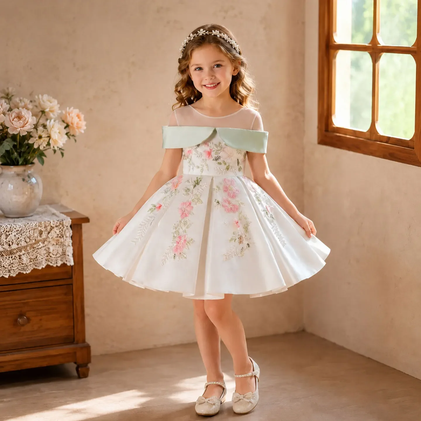 custom-off-shoulder-floral-embroidery-satin-luxury-dress-women-wedding-guest-gown-kids-birthday-party-outfit-for-pageant-runway