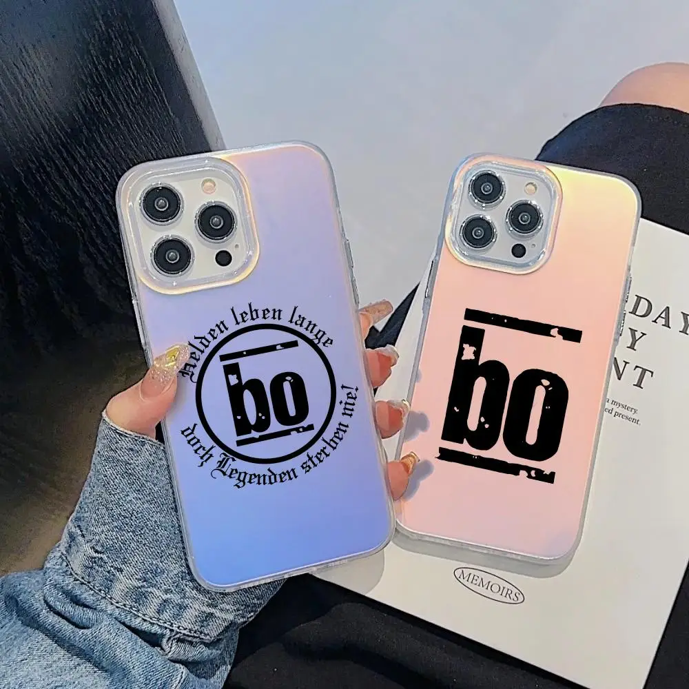 

B-Bohse O-Onkelz Rock Phone Case For iPhone 17 16 15 14 13 12 11 Pro Max Plus Transparent Aurora Laser Gradient Cover