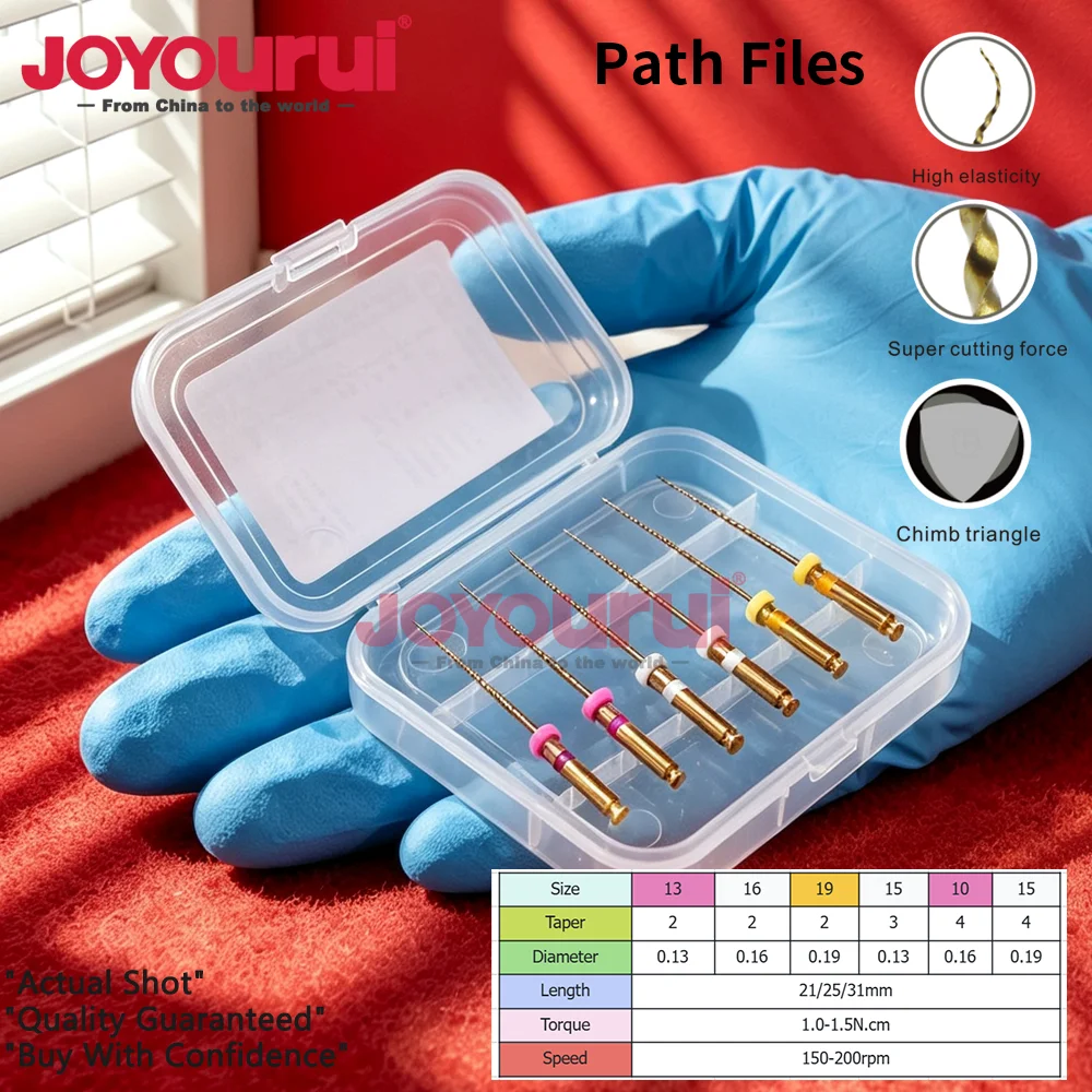 Dental Path Glide 13#16#19# 02Taper Endo File Engine Root Canal Blue/Silver/Gold Dentistry Instrument Rotary Endodontic Files