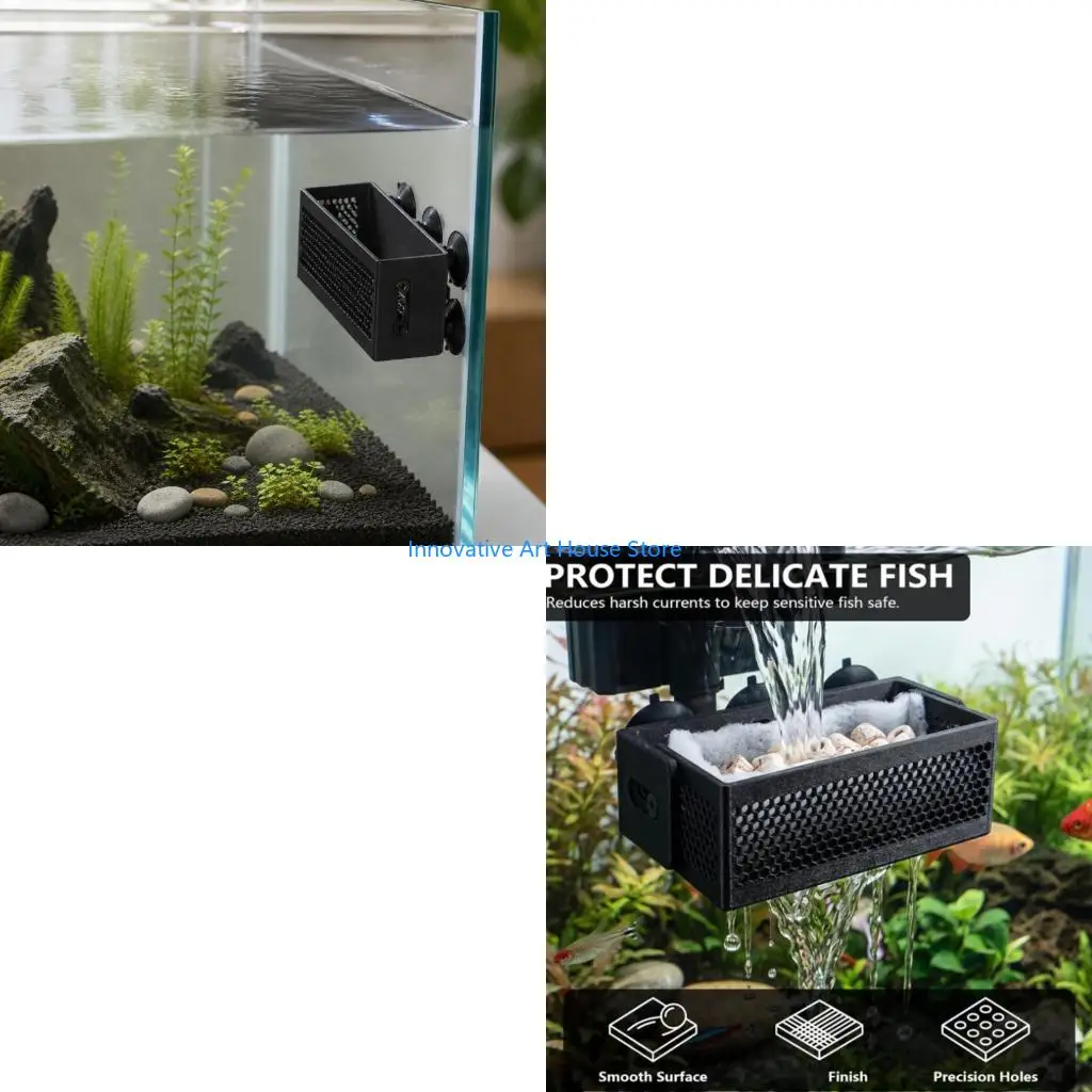E1PC Return Outlet Control Attachment with Suction Cups, Plastic Diffuser Piece for Glass Water Habitats and More Even Return