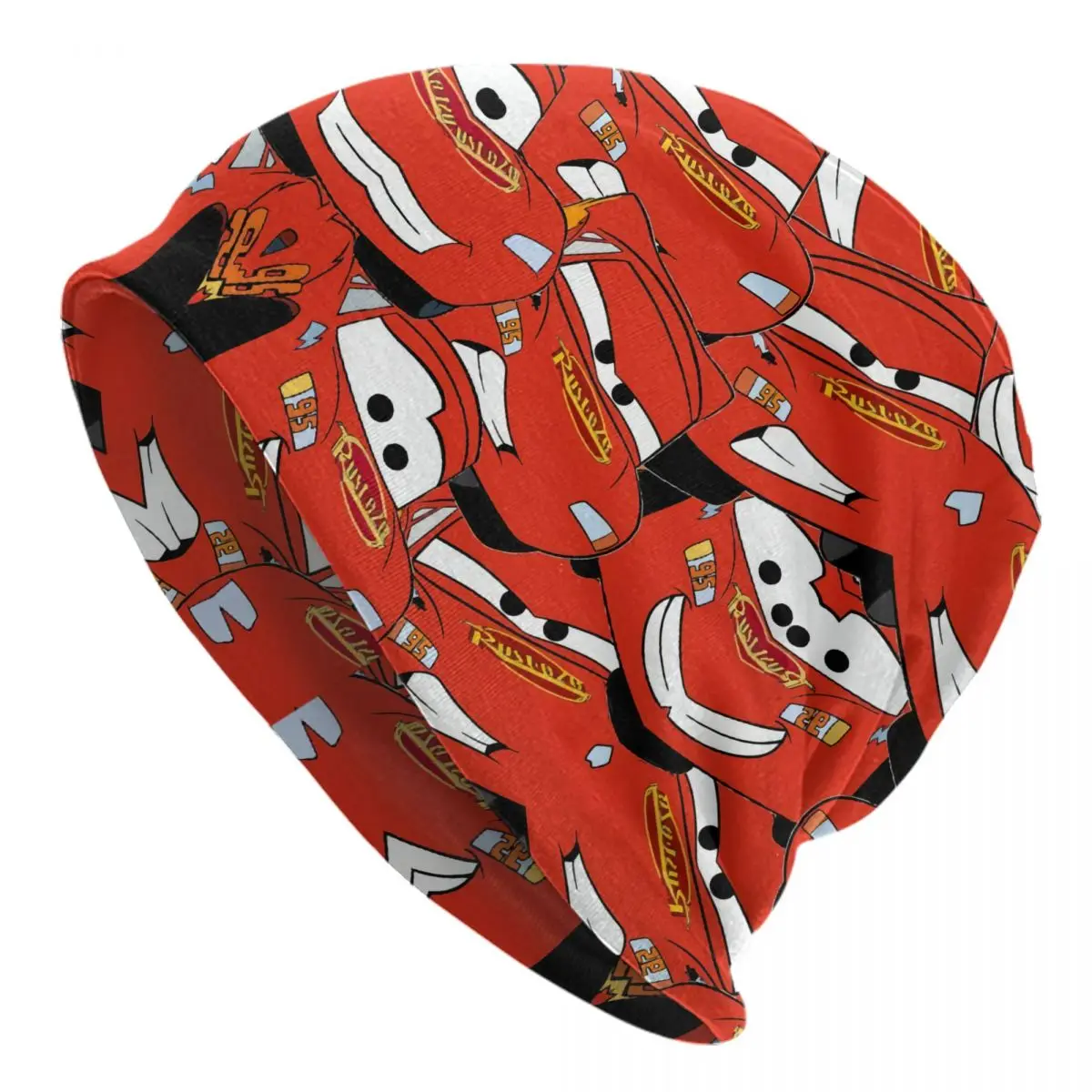 Lightning McQueen Collage Cartoon Beanie Cap Unisex Winter Warm Bonnet Femme Knitting Hat Ski Skullies Beanies Cap For Men Women