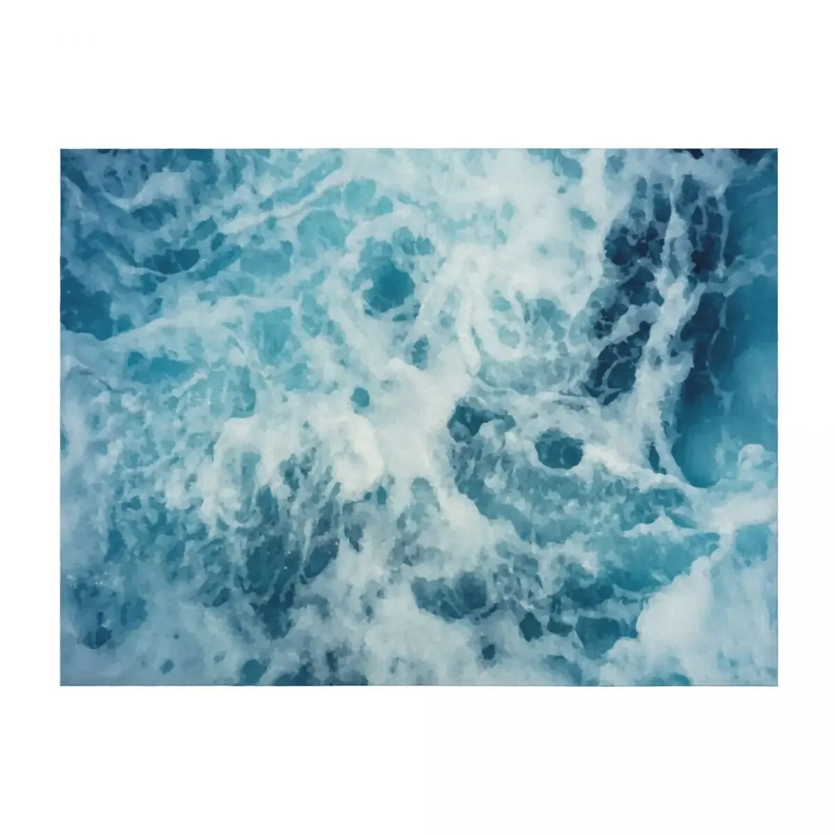 

Ocean blue watercolor Throw Blanket Luxury Designer Decorative Sofa decorative Decorative Throw Blankets