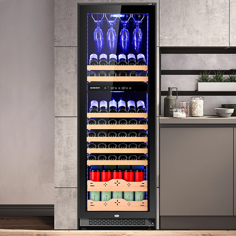 

JiuFu Wine Cell Cooler Современный винный шкаф Барная мебель для столовой Раздвижная стеклянная дверь для хранения Винный шкаф