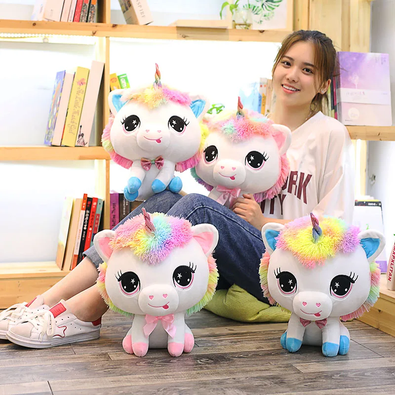 

35cm Lovely Unicorn Plush Doll Toys Soft Stuffed Animal Cartoon Unicorn Dolls Cute Horse Toys for Kids Girls Birthday Gift