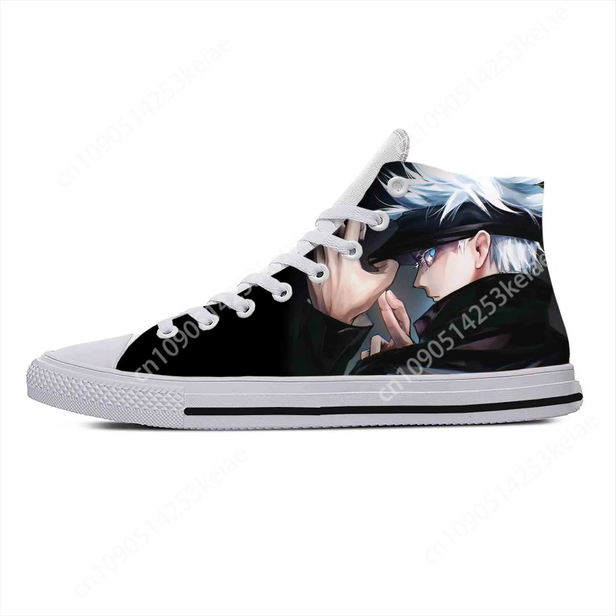 Japanese Anime Manga Jujutsu Kaisen Gojo Satoru Casual Cloth Shoes High Top Comfortable Breathable 3D Print Men Women Sneakers