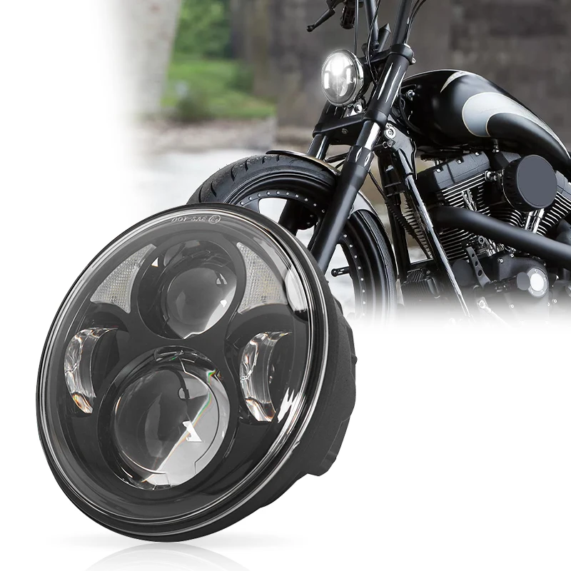 Universal 5 3/4 Inch Motorcycle Headlight  For Triumph Rocket Iii 3 Speed Street Triple & Thunde 5.75