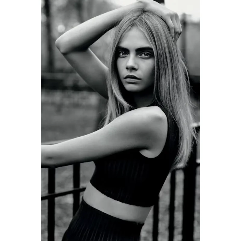 J0062 Cara Delevingne  Sexy Super Model Star Wall Sticker Silk Poster Art Light Canvas Home Decoration