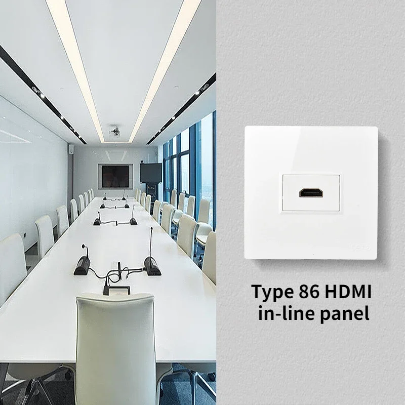 A straight head type 86 HDMI in-line panel manufacturer port HDTV number Interface wall socket