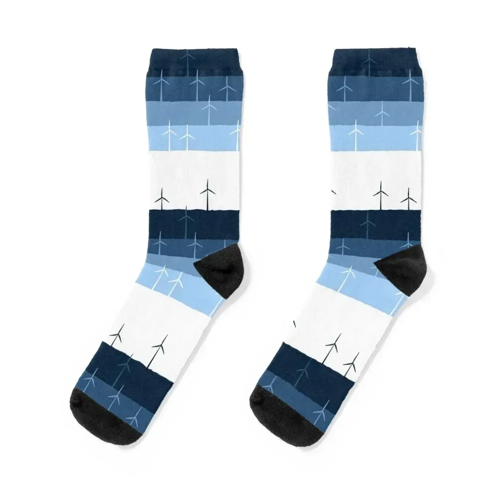 

Windfarm - blue Socks winter thermal Argentina Socks Male Women's