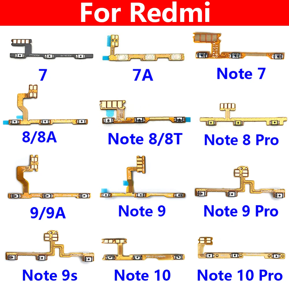 

Power ON OFF Volume Camera Key Button Switch Flex Cable For Xiaomi Redmi 7 7A 8 8A 9 9A Note 7 8 8T 9 10 Pro 9s MI 10T Lite 10