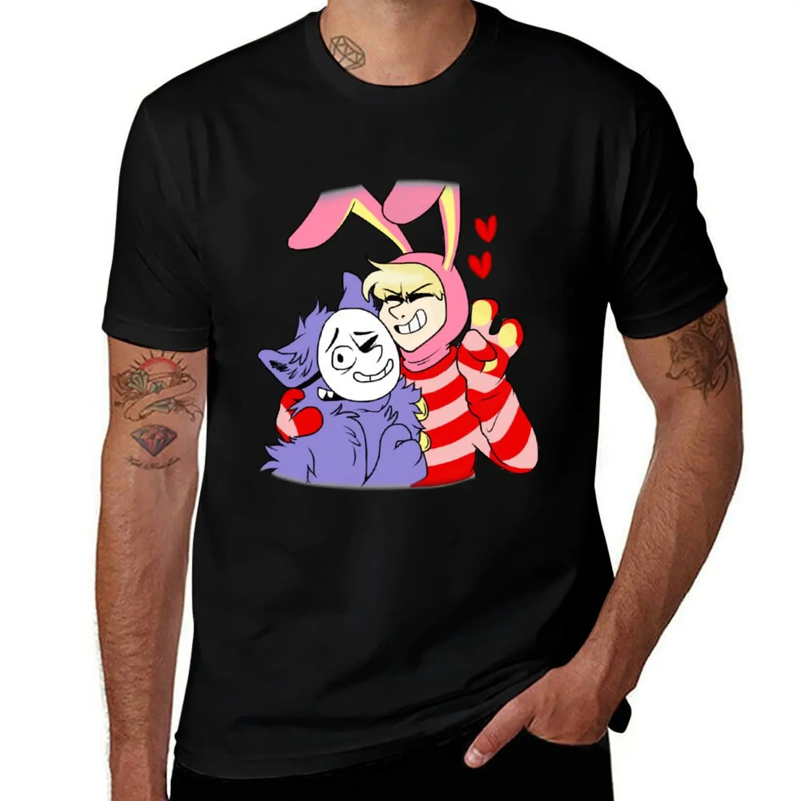popee and kedamono T-Shirt Casual Street Style Short Sleeve Tee T-Shirt