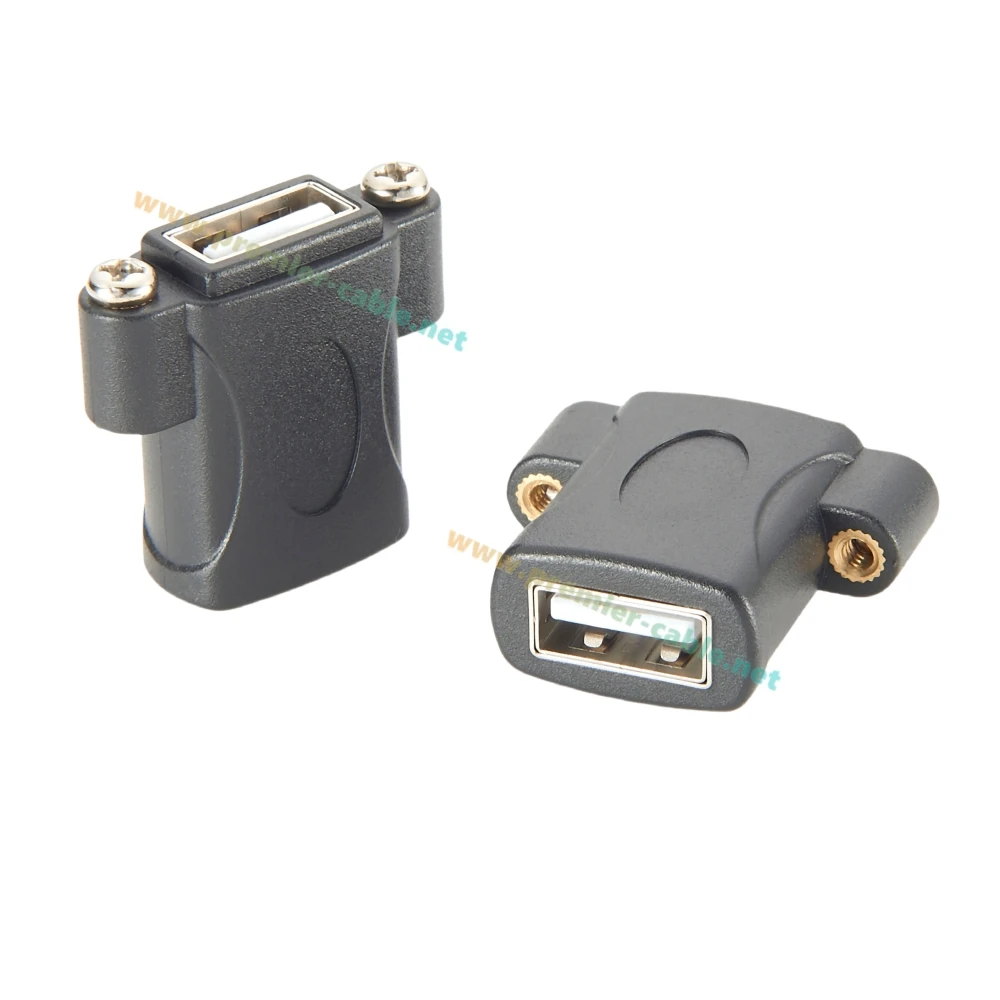 USB 2.0 Schraubverbindung für die Montage in einer Schalttafel, USB-A-Buchse auf Buchse, Durchgangskupplung, Verlängerungskabel für Datenübertragung, geeignet für Scanner. – Detail 7