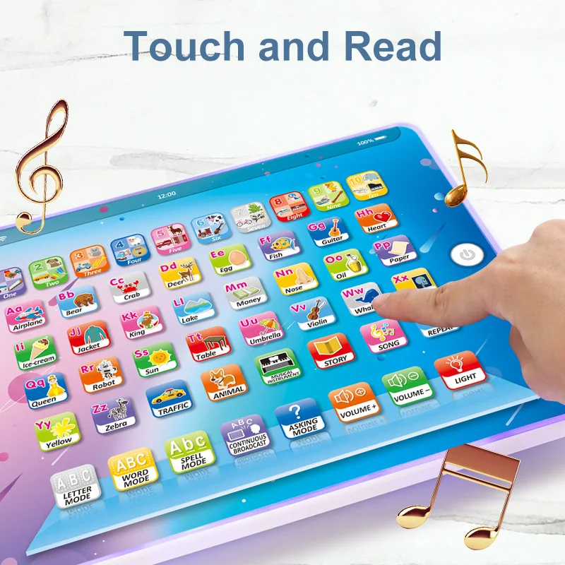 English Touch Screen Tablet Learning Early Education Point Reading Machine Infant And Child Story Kids Tablet Educational Toys