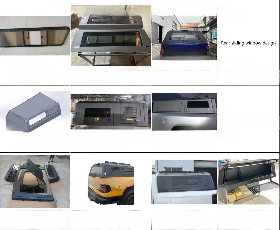 Factory Price 4X4 Accessories Manual Manganese Steel Operation Locking Tailbox Waterproof Canopy for ISUZU DMAX NAVARA