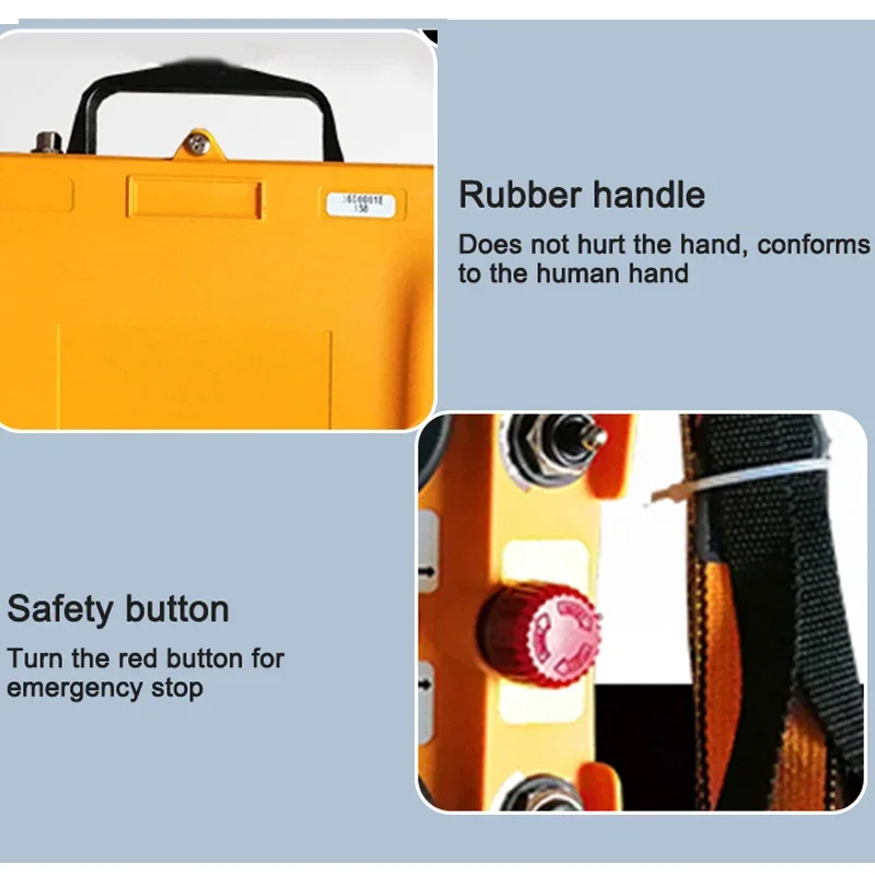 F24-60 Rocker Type Wireless Industrial Remote Control With 1 Receiver +1 Transmitter For Tower Cranes 380V/220V/36V/24V/12V-50HZ
