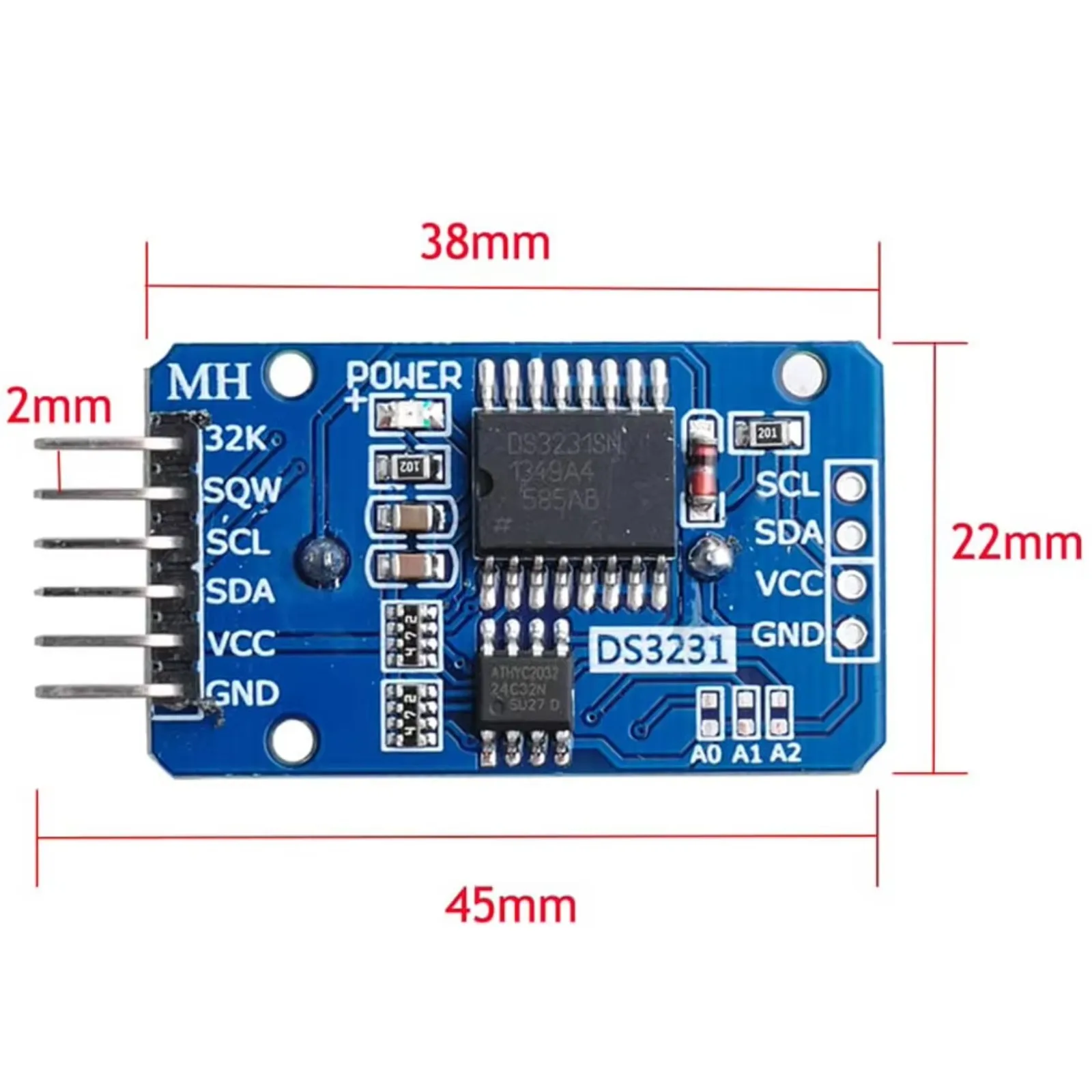 10PCS 1 Real Time Clock Module RTC Sensor High Precision AT24C32 IIC Timer Alarm Clock for Arduino Raspberry Pi