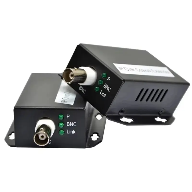SQPP-2Pair Ethernet IP Extender Over Coax HD Network Kit EOC Coaxial Cable Transmission Extender For Security CCTV Cameras