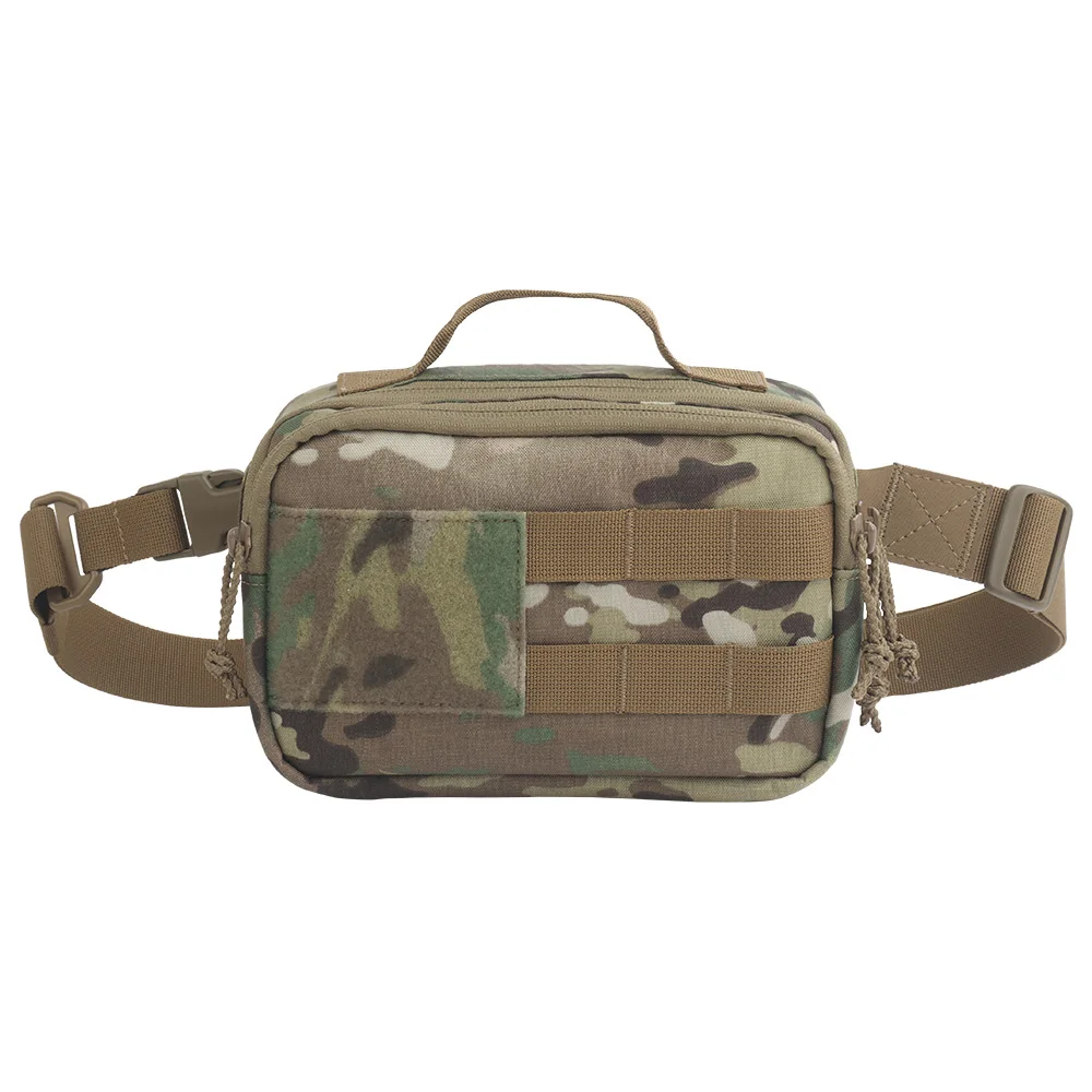 Tactical Style Shoulder Bag Multi-purpose Key Flashlight Phone Pouch Outdoor Camping Travel EDC Tools Bag Man Woman Satchel Pack