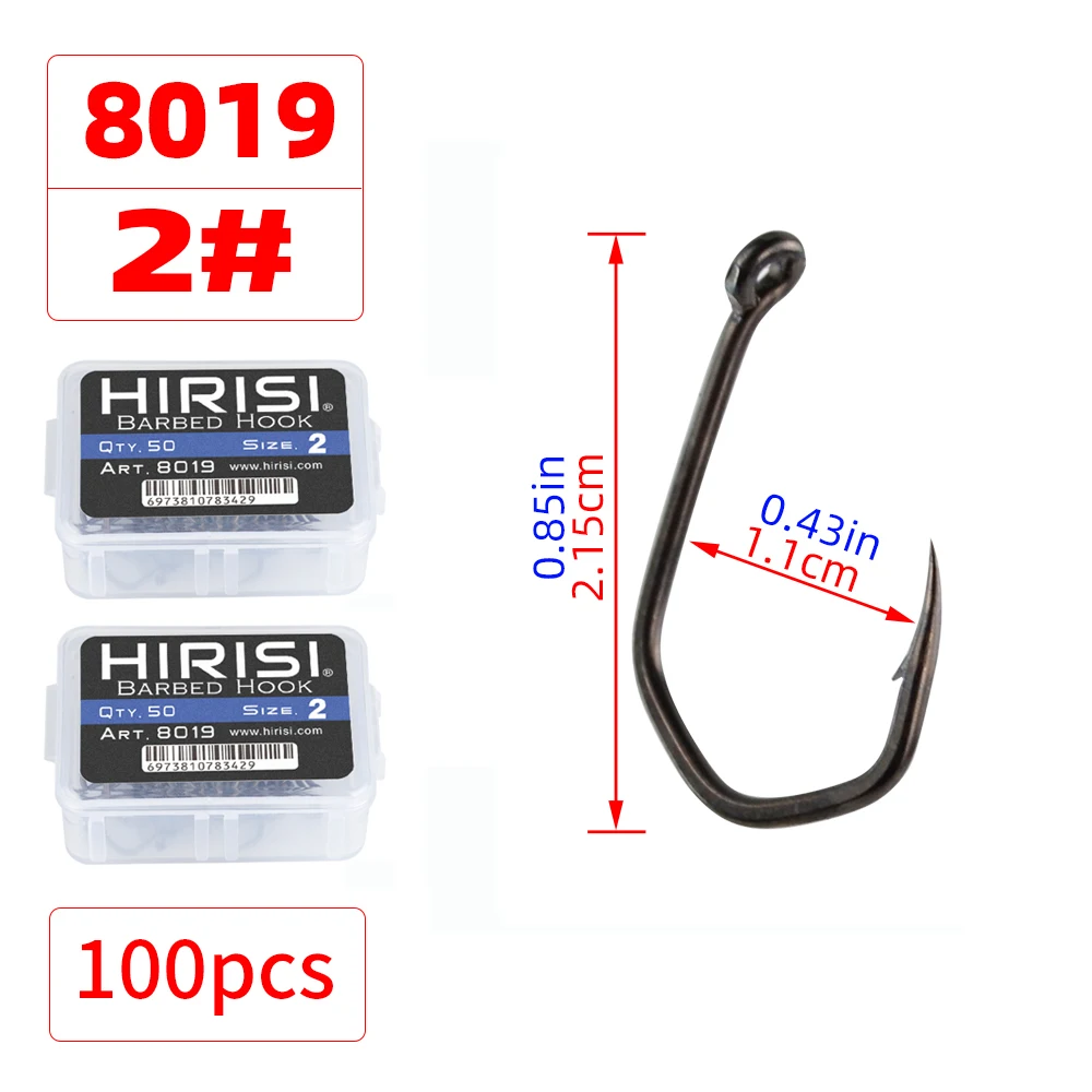 50 stücke Karpfen Angeln Haken Stacheldraht Pinpoint Klaue Haken PTFE Beschichtung High Carbon Edelstahl Eyed Angel Haken 8019