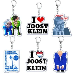 Netherlands Singer Joost Klein Keychain for Women Accessories Eurovision 2024 Europapa Pendant Keying Jewelry Friends Fans Gift
