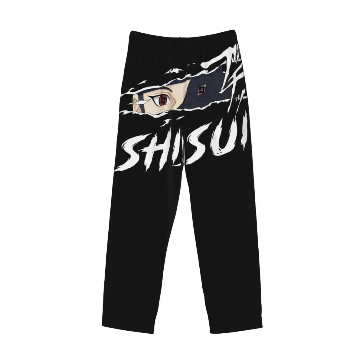 Pantalon de pyjama personnalisé Uchiha Sasuke, vêtements de nuit pour hommes, ceinture élastique n-narutoes, bas de salon de sommeil avec poches