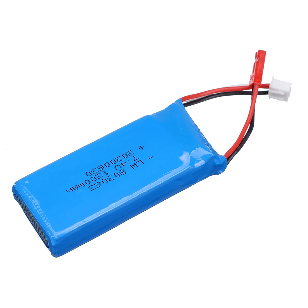 (ปลั๊ก JST) 7.4 1200mAh แบตเตอรี่ Lipo สำหรับ mjxrc X600 U829A U829X X600 F46 X601H JXD391 FT007ชิ้นส่วนโดรนอาร์ซีแบตเตอรี่ของเล่น RC 7.4V