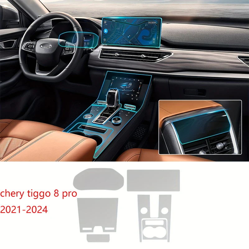

Tpu Transparent Film for Chery Tiggo 8 Pro 2021-2024 Car Interior Sticker Center Console Navigator Speed Screen Gear Accessories