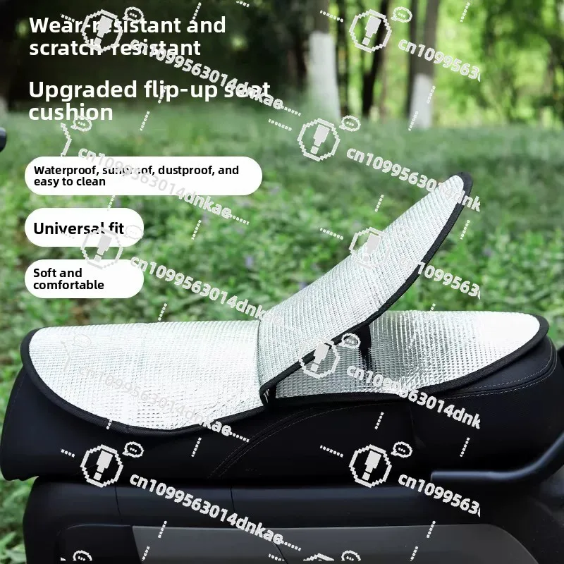 Electric Vehicle Sunscreen Seat Cushion, Thickened Anti-scalding Battery Seat Cushion Cover in Summer, Waterproof Universal