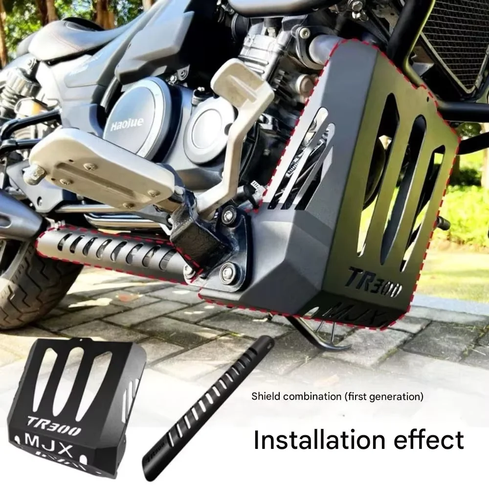 Motorcycle Lower Fairing Belly Pan Black Finish Anti-Rust Durable Modified Kit for Haojue TR300