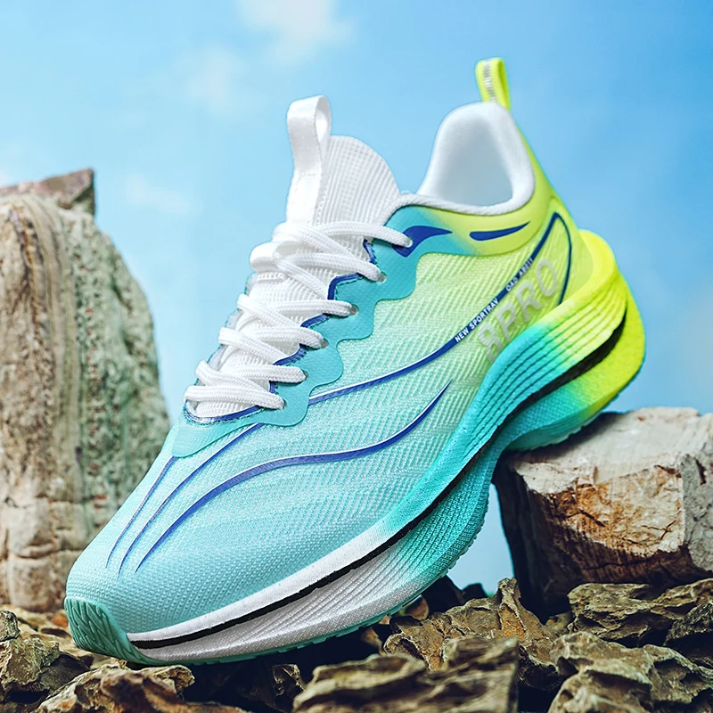 

Men's sports shoes, lightweight carbon plate racing running shoes, winter shock absorption, anti slip, wear-resistant, breathabl