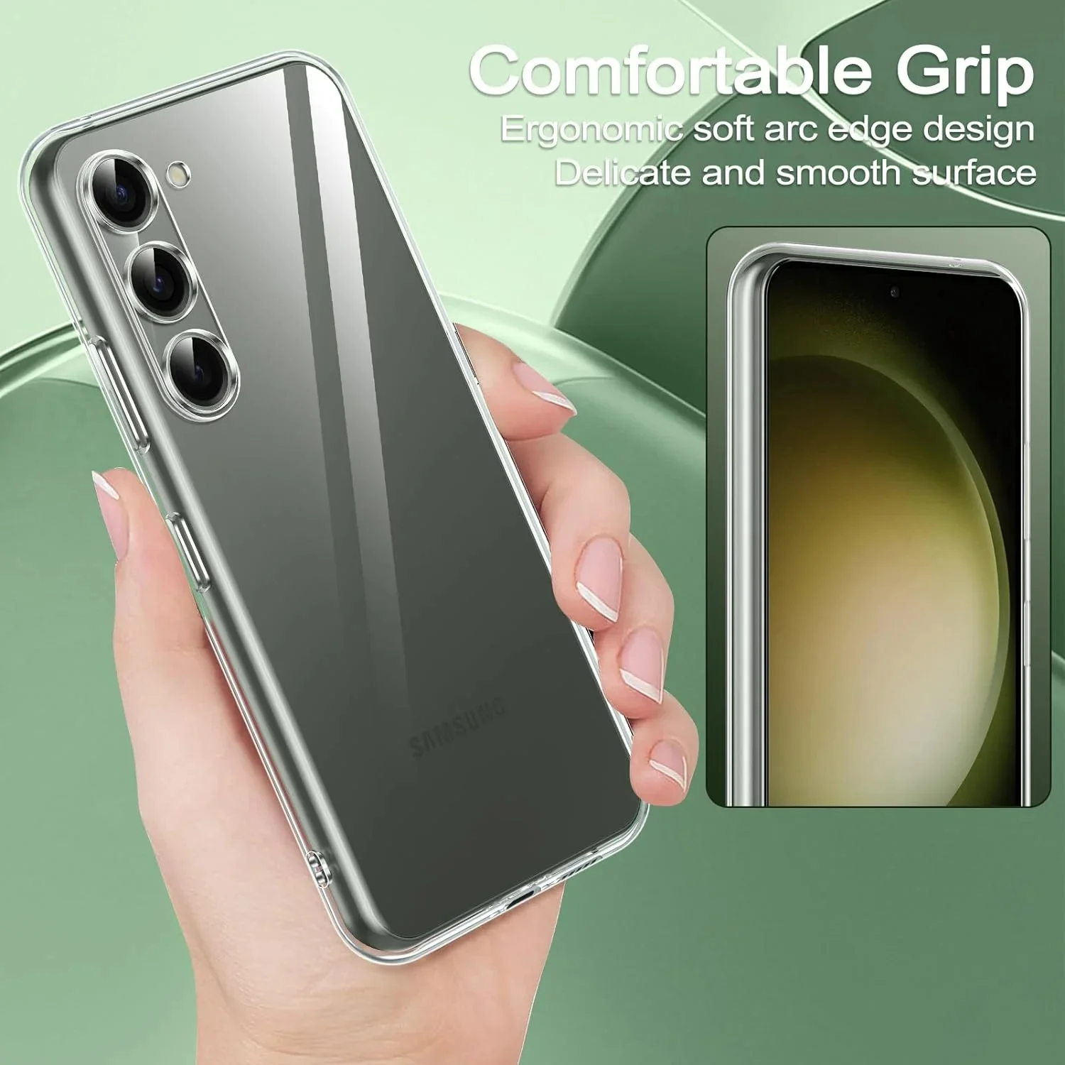 Ultradünne, klare Silikon-Softhülle für Samsung Galaxy S25 Ultra S24 S23 S21 FE S22 Ultra Plus Cover für Samsung A14 A34 A54 – Detail 4