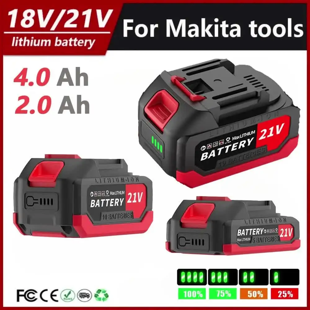18V 21V 2.0Ah 4.0Ah Li-ion Battery for Makita