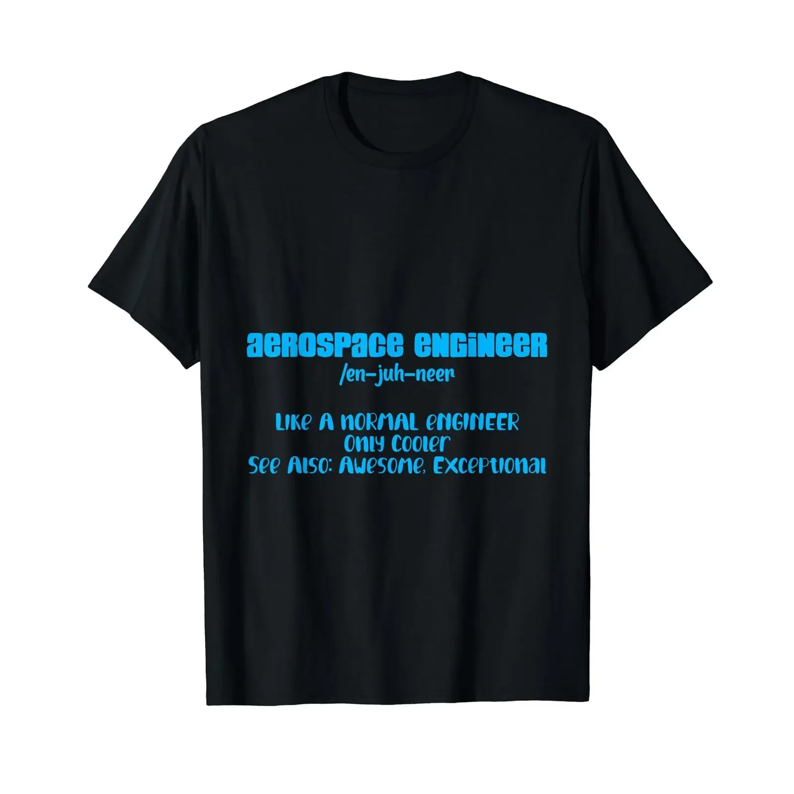 Aerospace Engineer Definition Description T Shirt black vintage Washed Slightly Casual Versatile streetwear homme