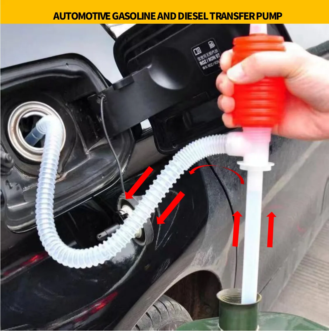 Fuel Transfer Pump Bulb Manual Car Gas Transfer Pump Pipe Auto Petrol Feeder Truck Diesel Transfer Pump Water Liquid Shift Kit