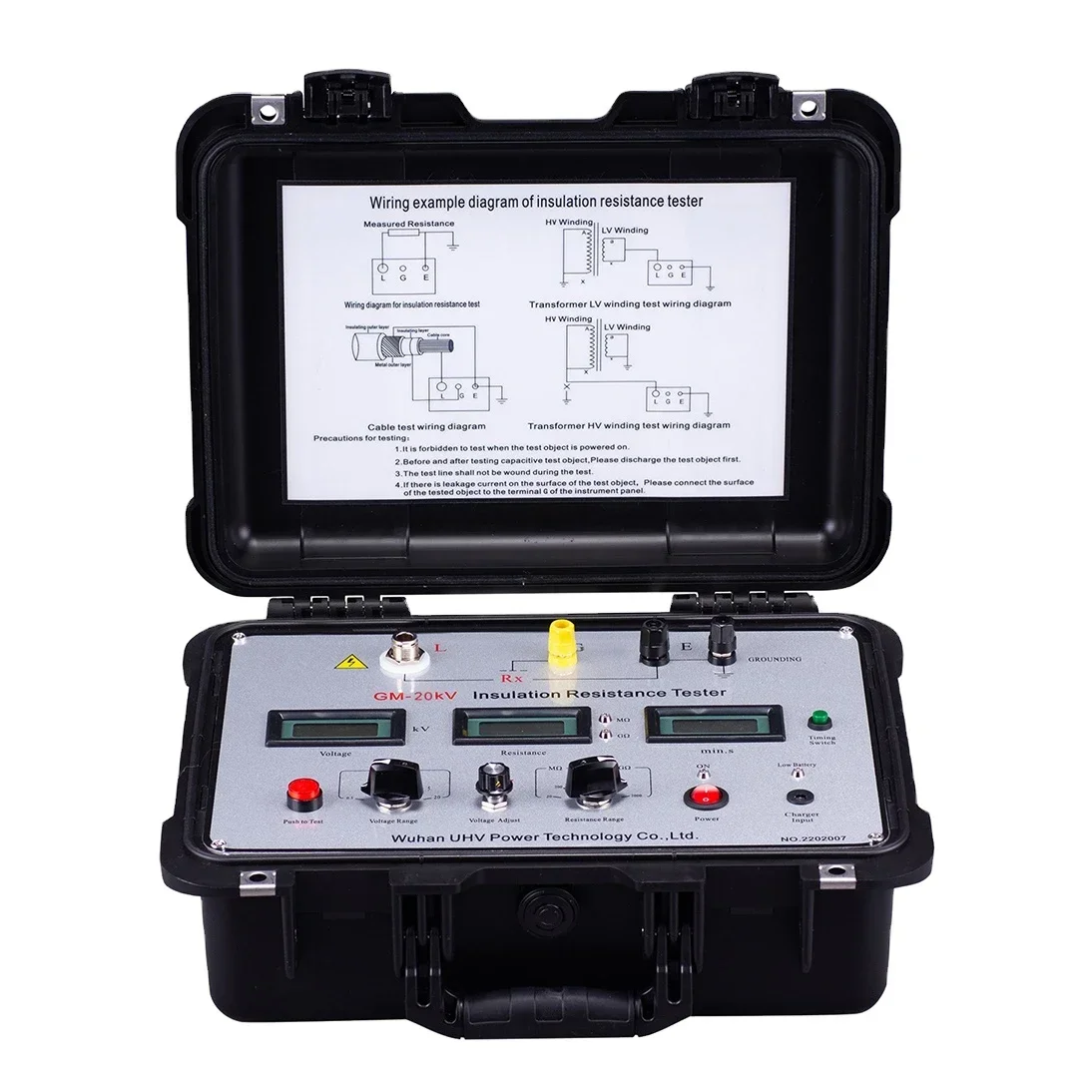 G GM-20kv Portable 5000v Digital Megohm Meter Electric Insulation Resistance Tester